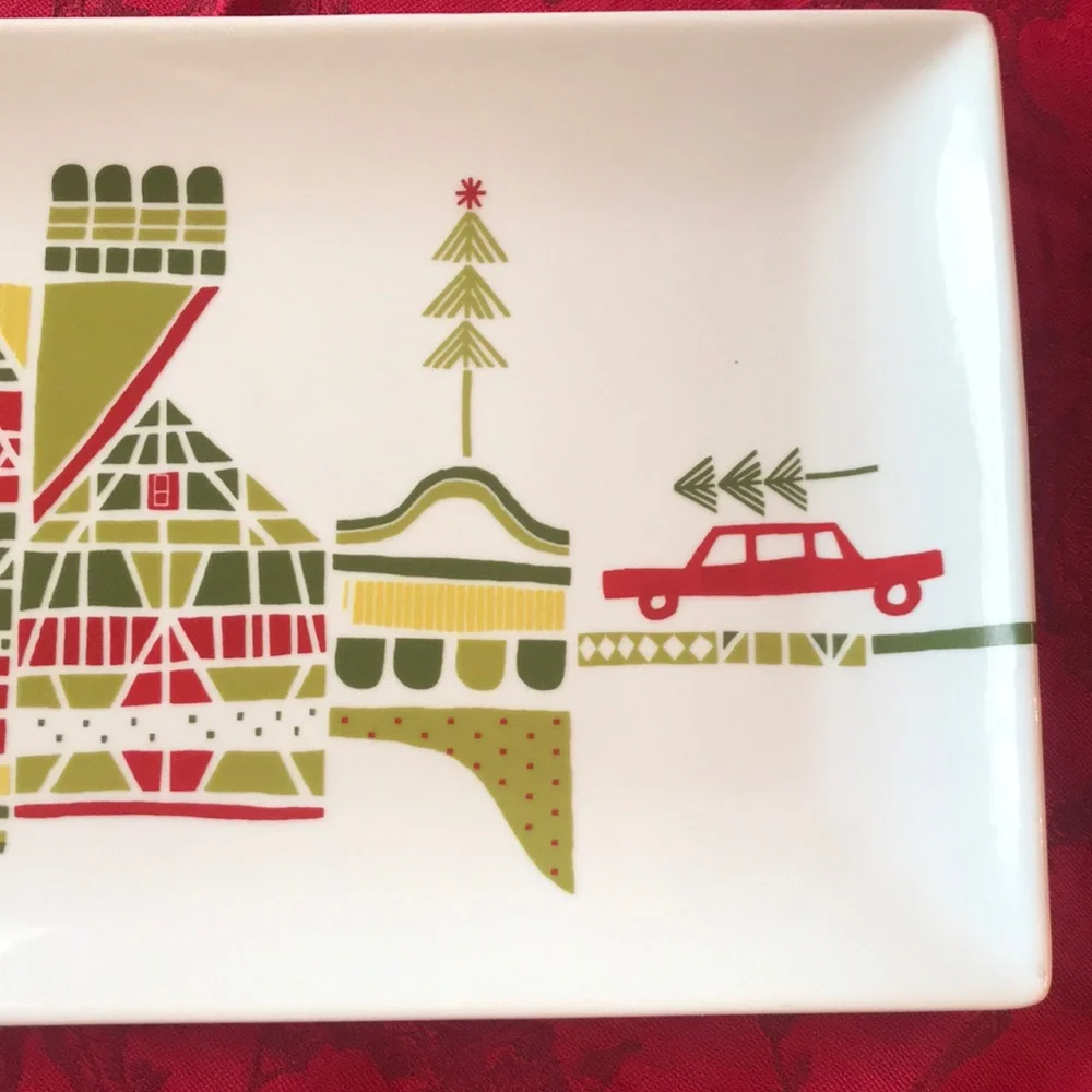 Crate & Barrel Yule Town Platter